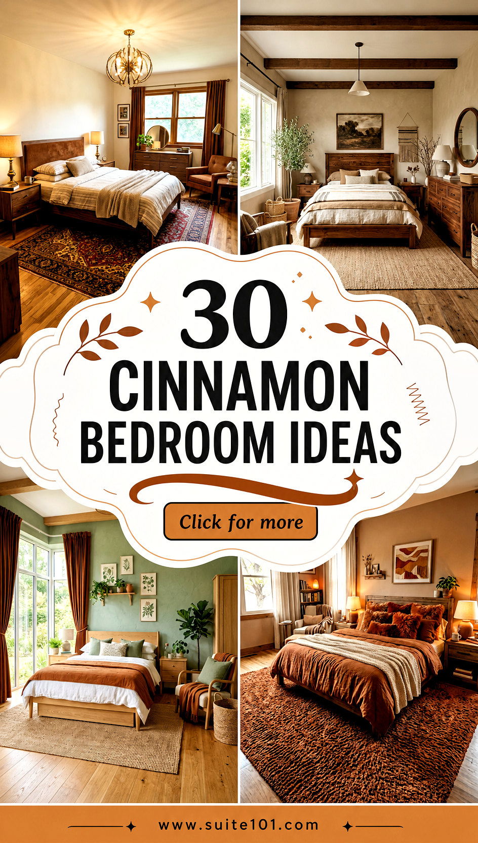30 Cinnamon Bedroom Ideas for Warm Layers and Cozy Vibes - 30 Cinnamon Bedroom Ideas for Warm Layers and Cozy Vibes