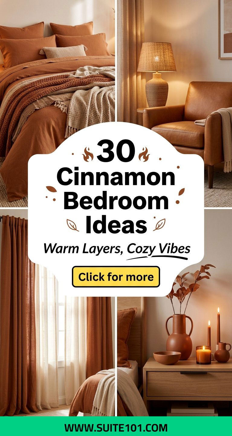 30 Cinnamon Bedroom Ideas for Warm Layers and Cozy Vibes - 30 Cinnamon Bedroom Ideas for Warm Layers and Cozy Vibes