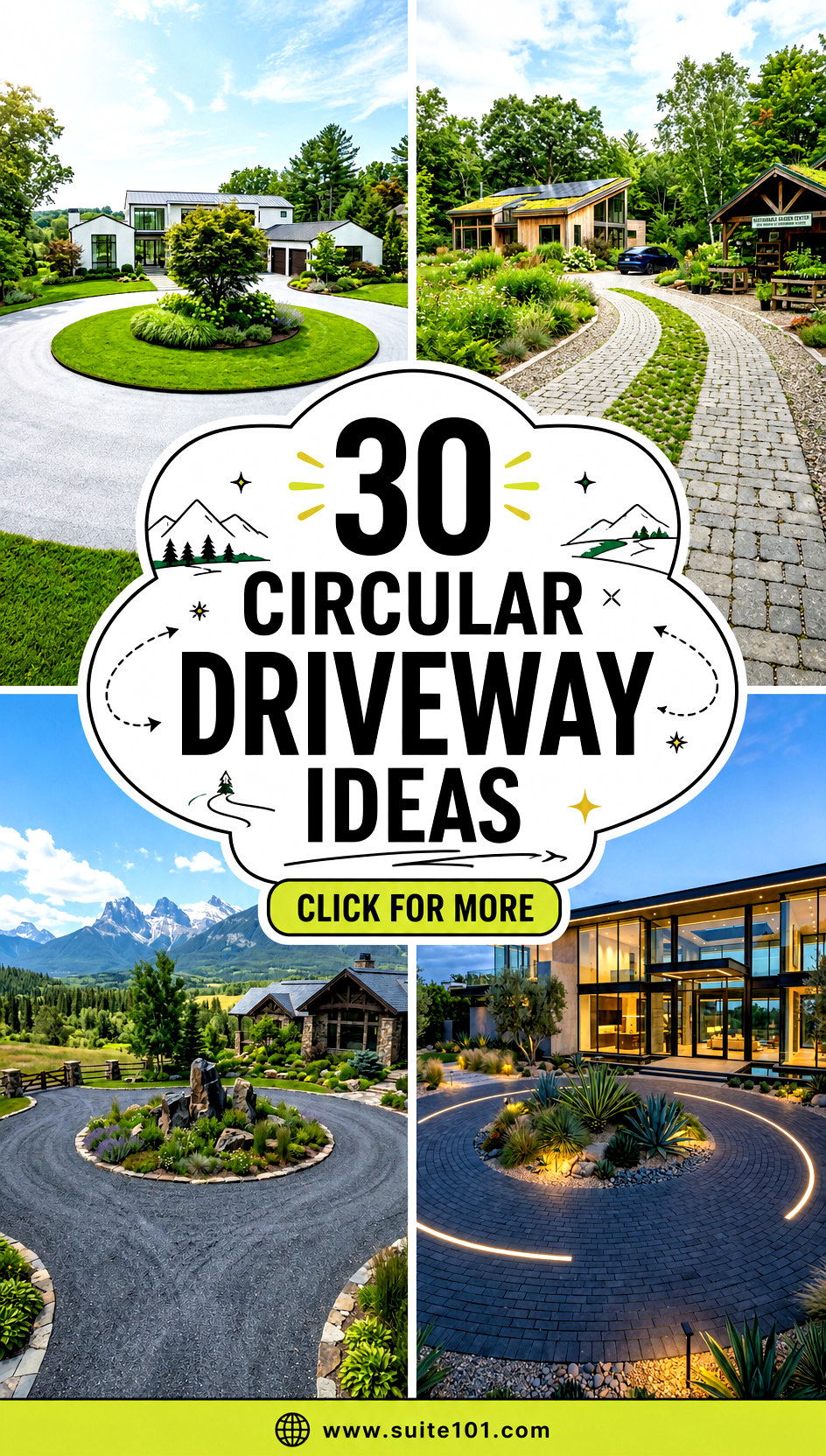 30 Circular Driveway Ideas for Stunning Curb Appeal Upgrades - 30 Circular Driveway Ideas for Stunning Curb Appeal Upgrades