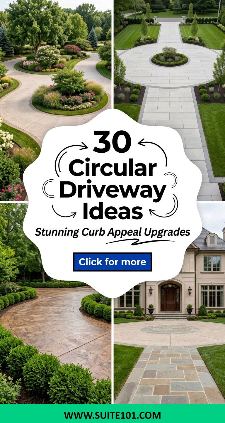 30 Circular Driveway Ideas for Stunning Curb Appeal Upgrades - 30 Circular Driveway Ideas for Stunning Curb Appeal Upgrades
