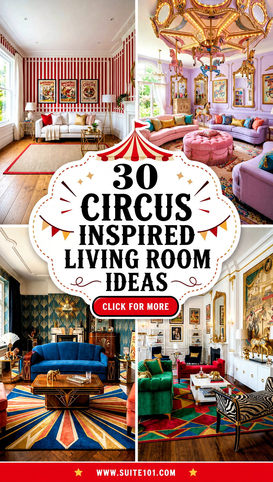 30 Circus Inspired Living Room Ideas for a Whimsical Wow - 30 Circus Inspired Living Room Ideas for a Whimsical Wow