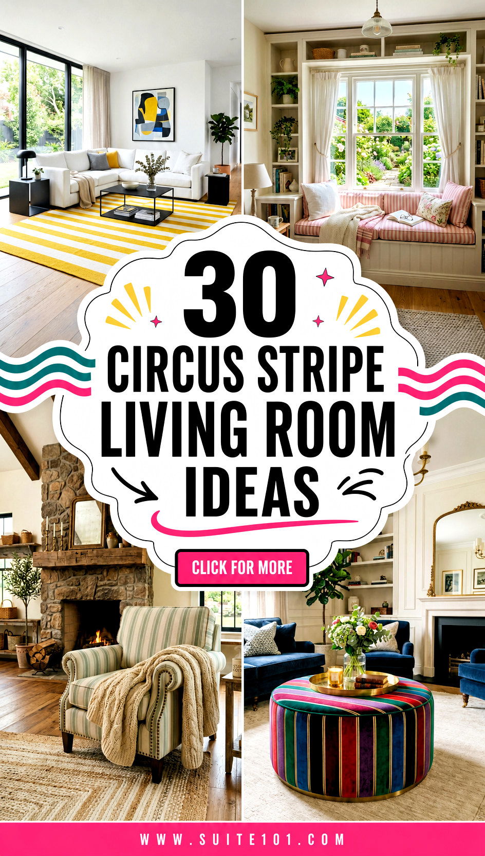 30 Circus Stripe Living Room Ideas for Instant Retro Wow - 30 Circus Stripe Living Room Ideas for Instant Retro Wow