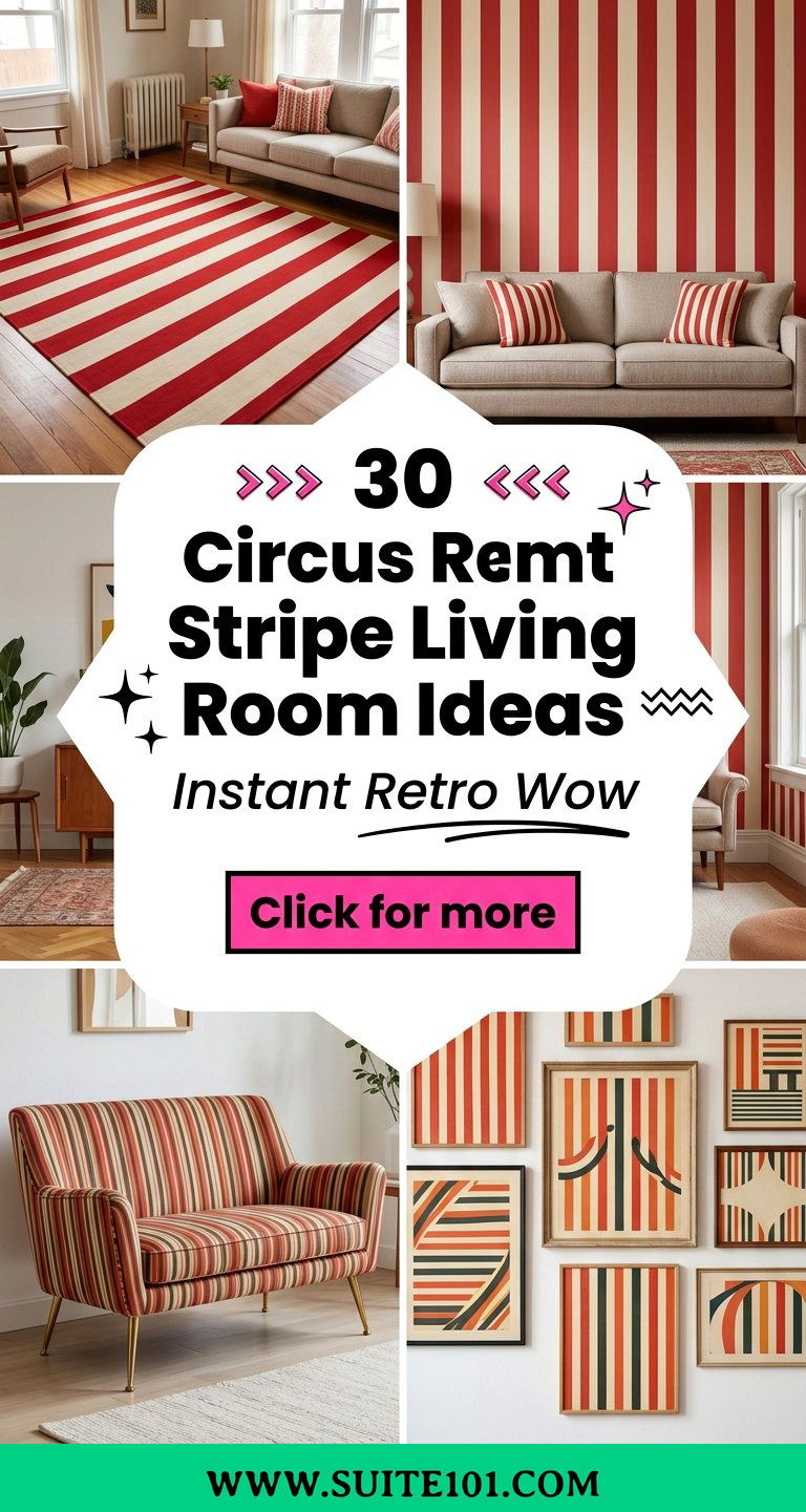 30 Circus Stripe Living Room Ideas for Instant Retro Wow - 30 Circus Stripe Living Room Ideas for Instant Retro Wow
