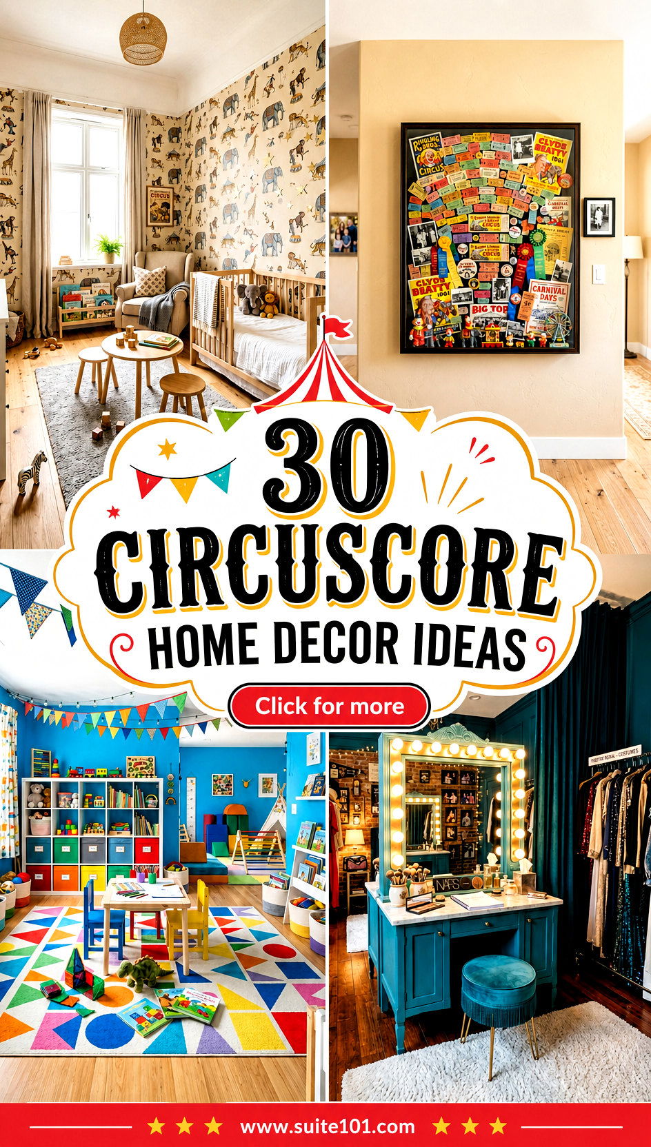 30 Circuscore Home Decor Ideas for Bold Colorful Charm - 30 Circuscore Home Decor Ideas for Bold Colorful Charm