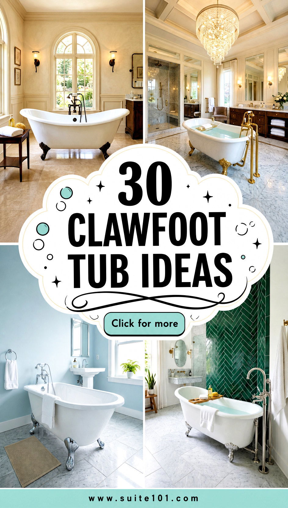 30 Clawfoot Tub Ideas to Create a Spa-Like Bathroom Retreat - 30 Clawfoot Tub Ideas to Create a Spa-Like Bathroom Retreat