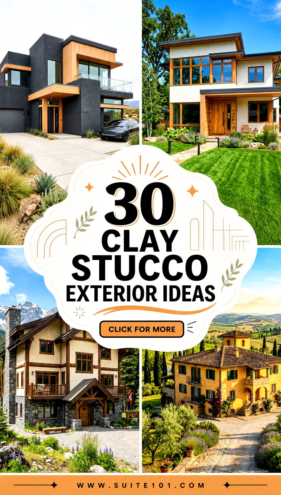 30 Clay Stucco Exterior Ideas for a Stunning Facade Upgrade - 30 Clay Stucco Exterior Ideas for a Stunning Facade Upgrade