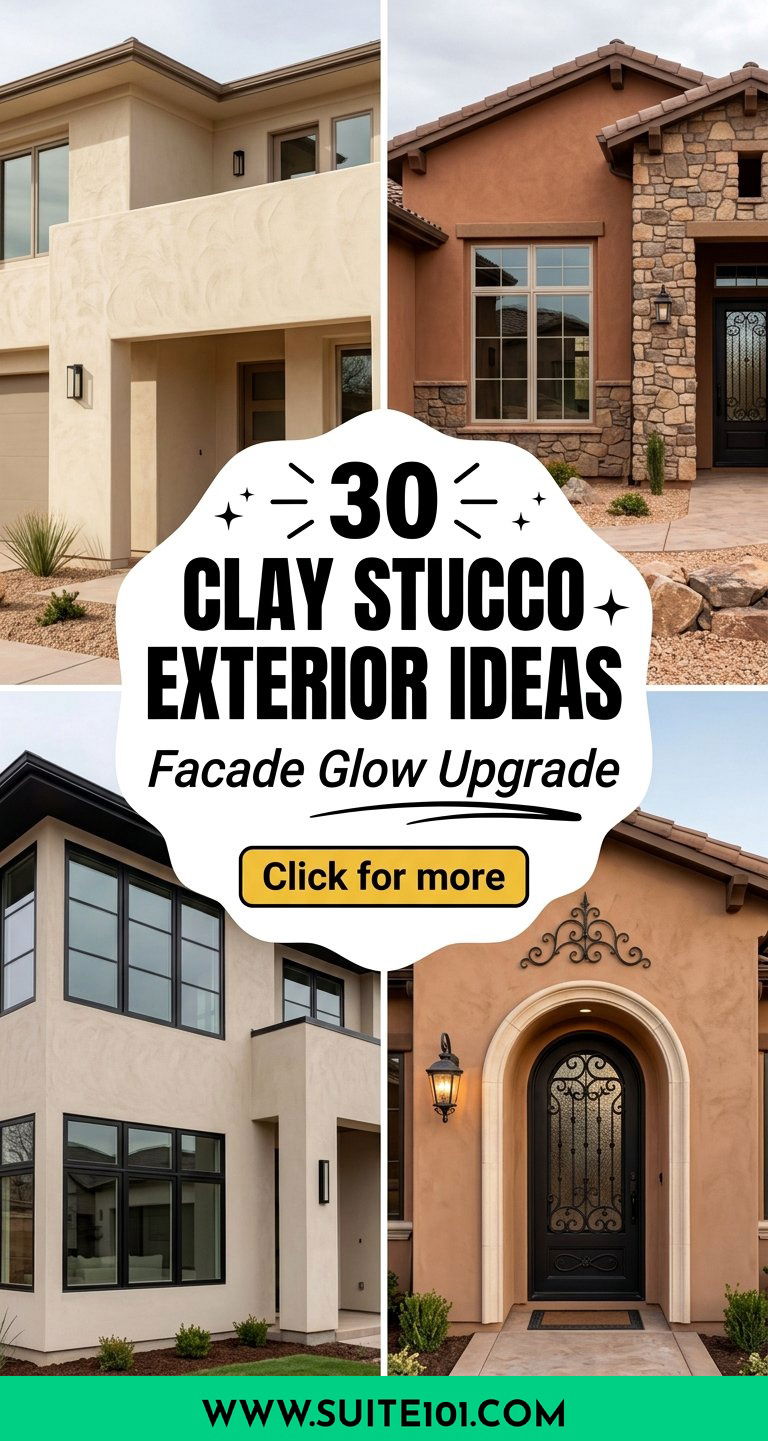30 Clay Stucco Exterior Ideas for a Stunning Facade Upgrade - 30 Clay Stucco Exterior Ideas for a Stunning Facade Upgrade