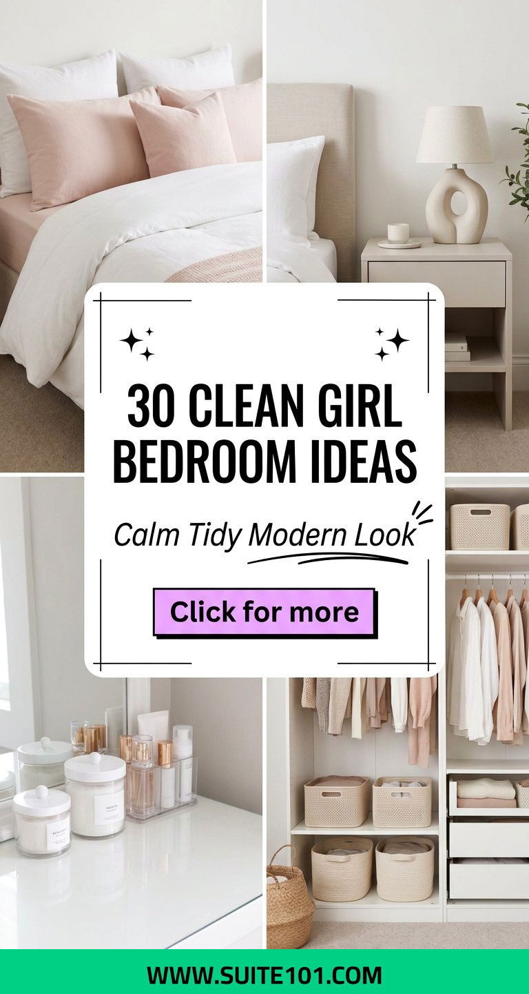 30 Clean Girl Bedroom Ideas for a Calm Tidy Modern Look - 30 Clean Girl Bedroom Ideas for a Calm, Tidy, Modern Look