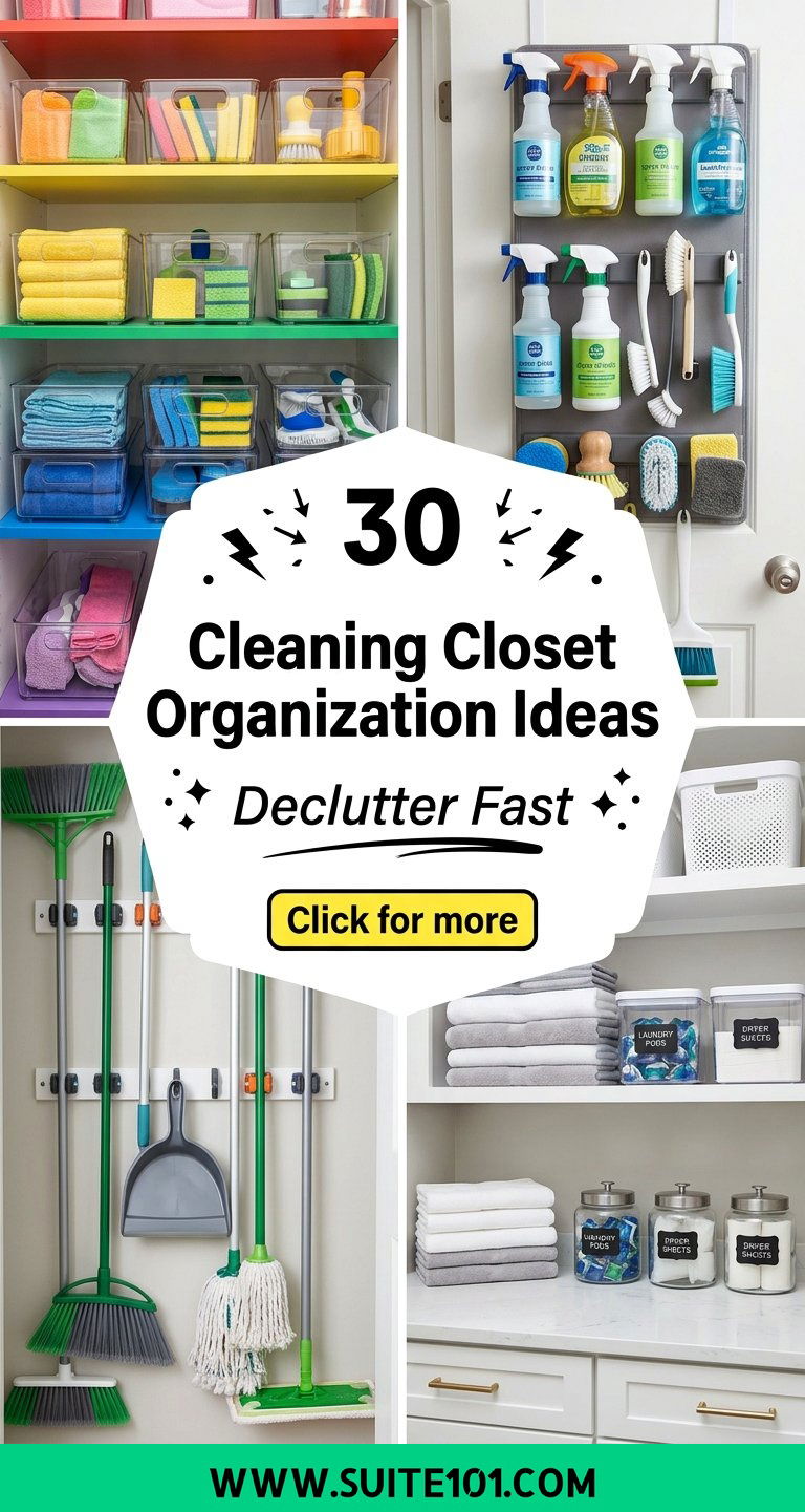 30 Cleaning Closet Organization Ideas to Declutter Fast - 30 Cleaning Closet Organization Ideas to Declutter Fast