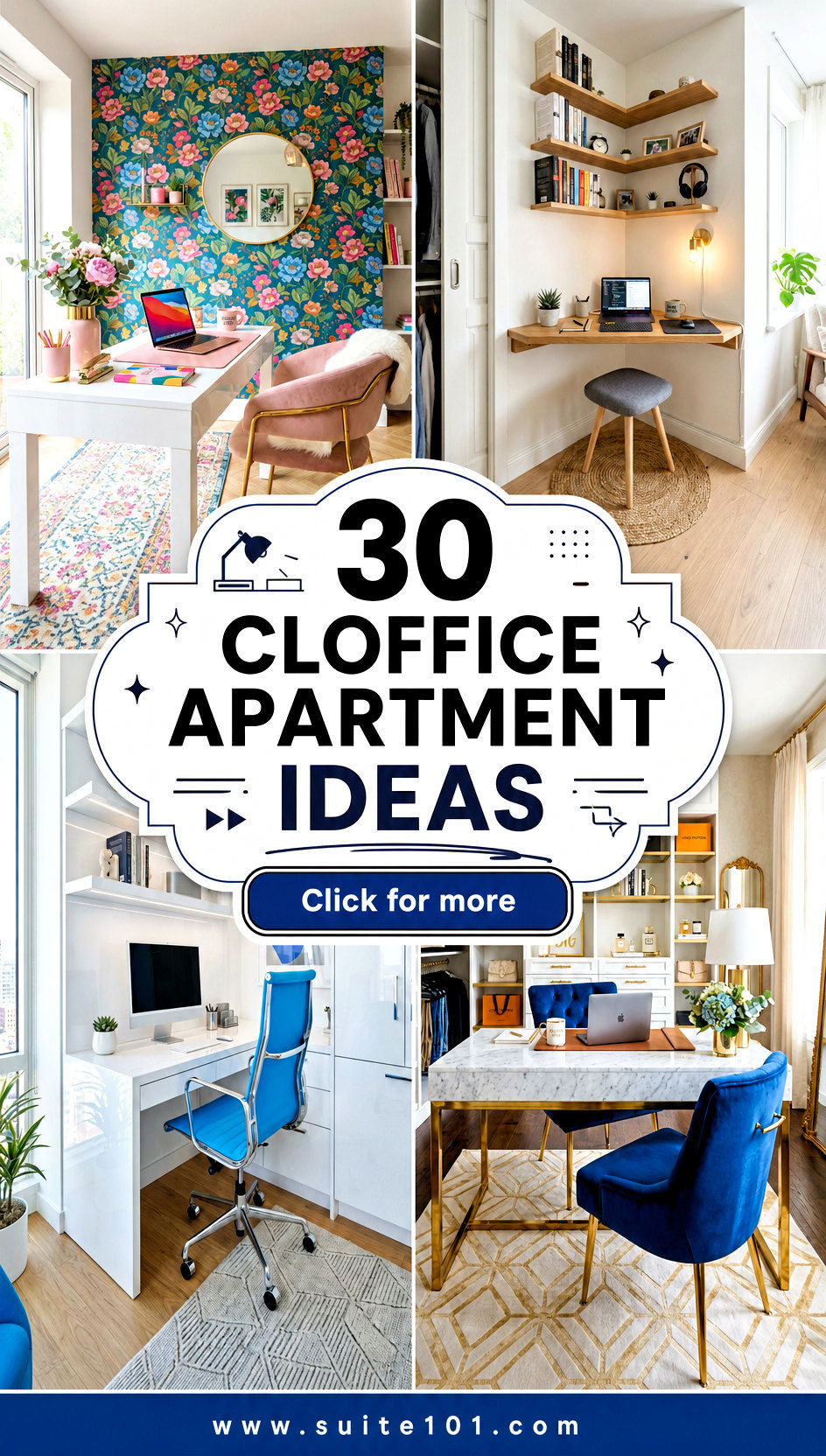 30 Cloffice Apartment Ideas for Stylish Work-From-Home Setups - 30 Cloffice Apartment Ideas for Stylish Work-From-Home Setups
