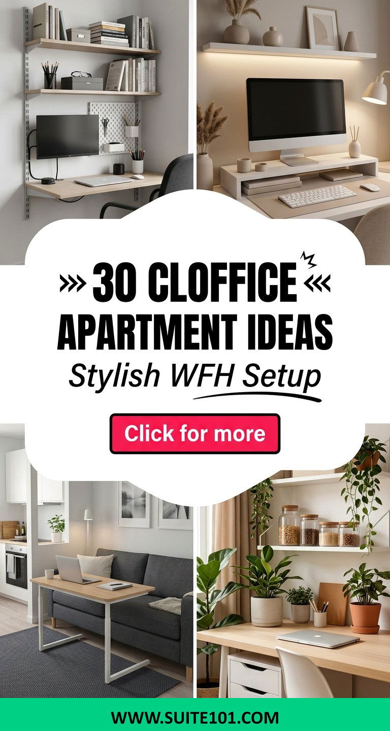 30 Cloffice Apartment Ideas for Stylish Work-From-Home Setups - 30 Cloffice Apartment Ideas for Stylish Work-From-Home Setups
