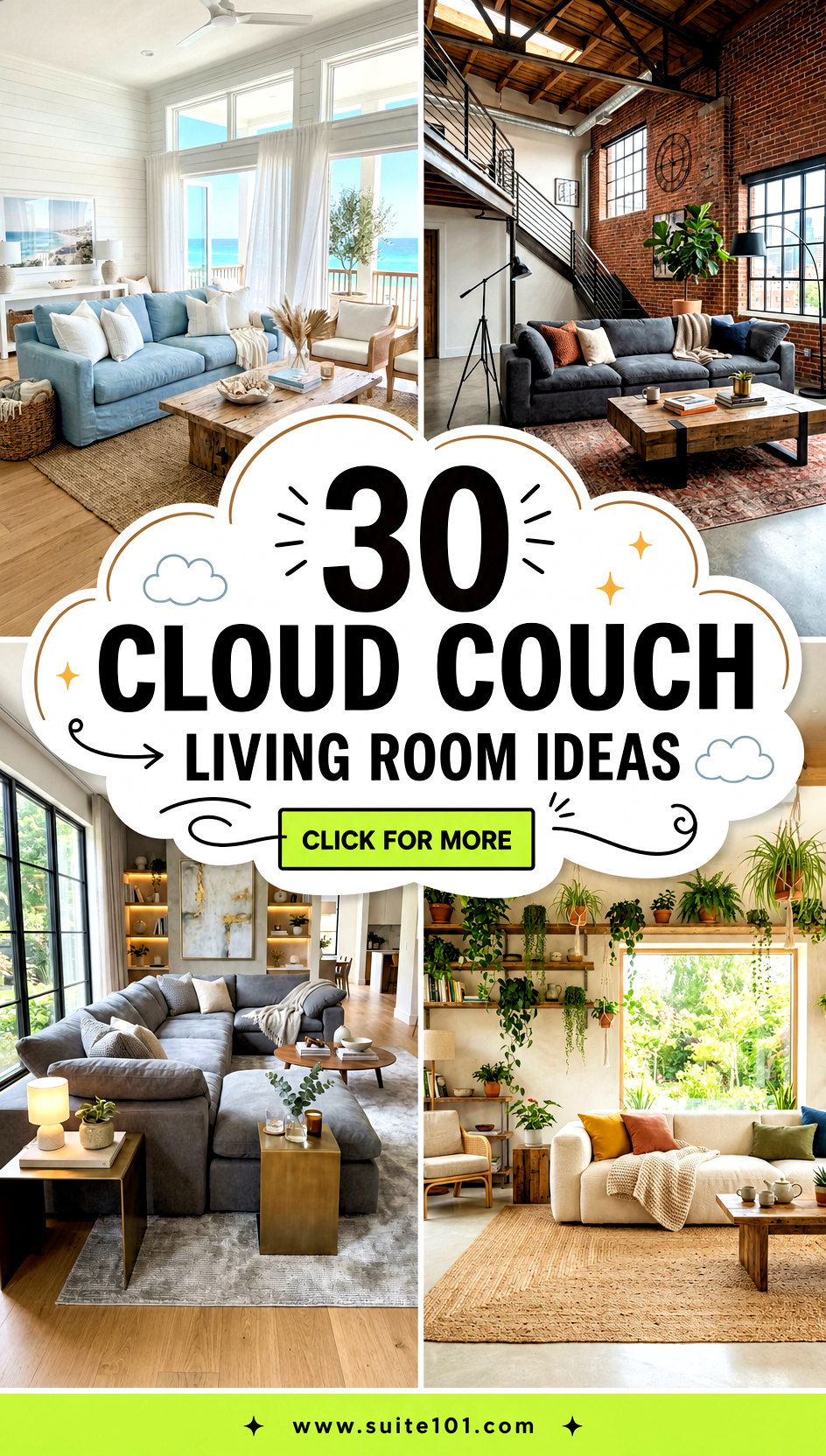 30 Cloud Couch Living Room Ideas for Plush Relaxed Vibes - 30 Cloud Couch Living Room Ideas for Plush, Relaxed Vibes