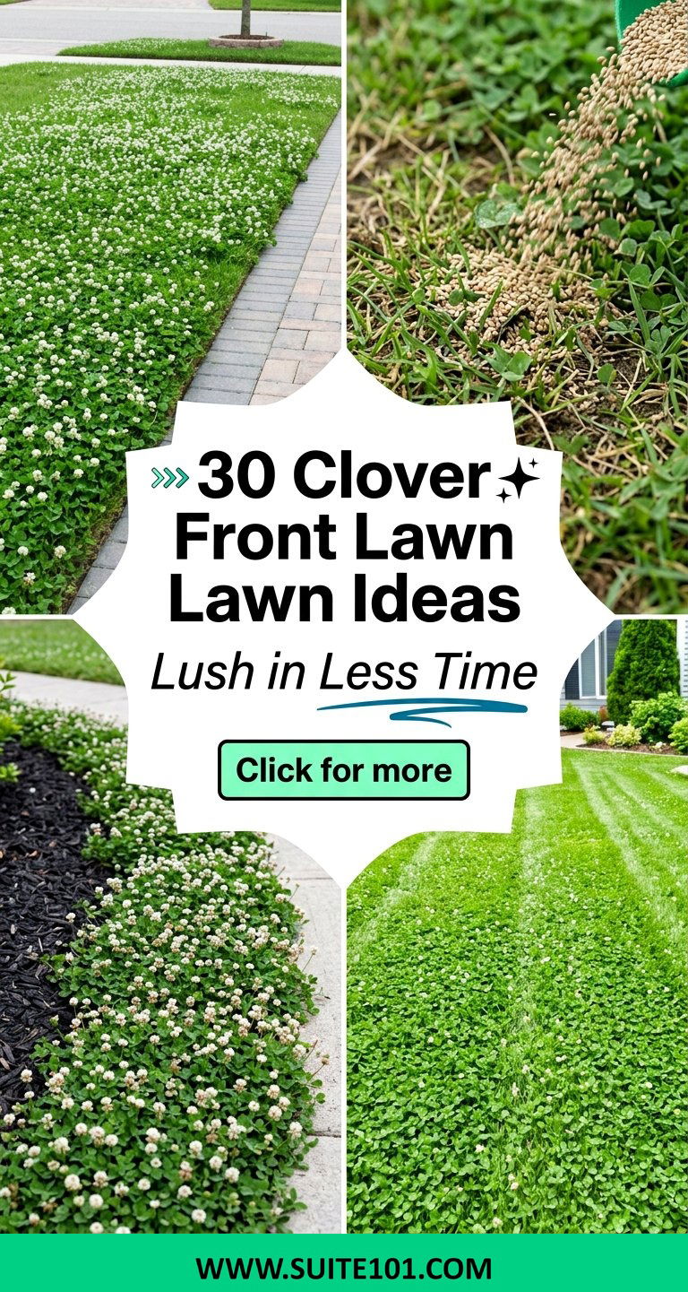 30 Clover Front Lawn Ideas for a Lush Low-Care Yard Look - 30 Clover Front Lawn Ideas for a Lush, Low-Care Yard Look