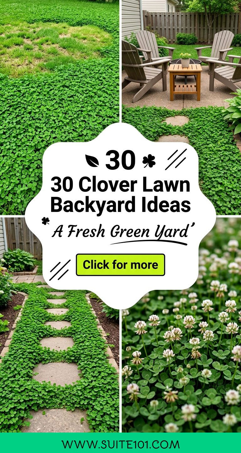 30 Clover Lawn Backyard Ideas Aesthetic for a Fresh Green Yard - 30 Clover Lawn Backyard Ideas Aesthetic for a Fresh Green Yard