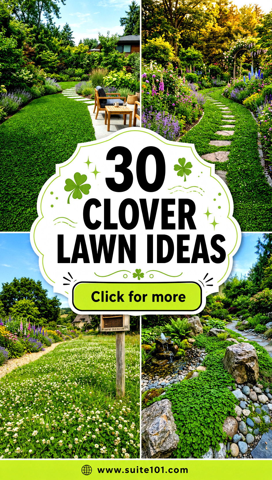 30 Clover Lawn Ideas for a Thicker Softer Green Yard Today - 30 Clover Lawn Ideas for a Thicker, Softer Green Yard Today
