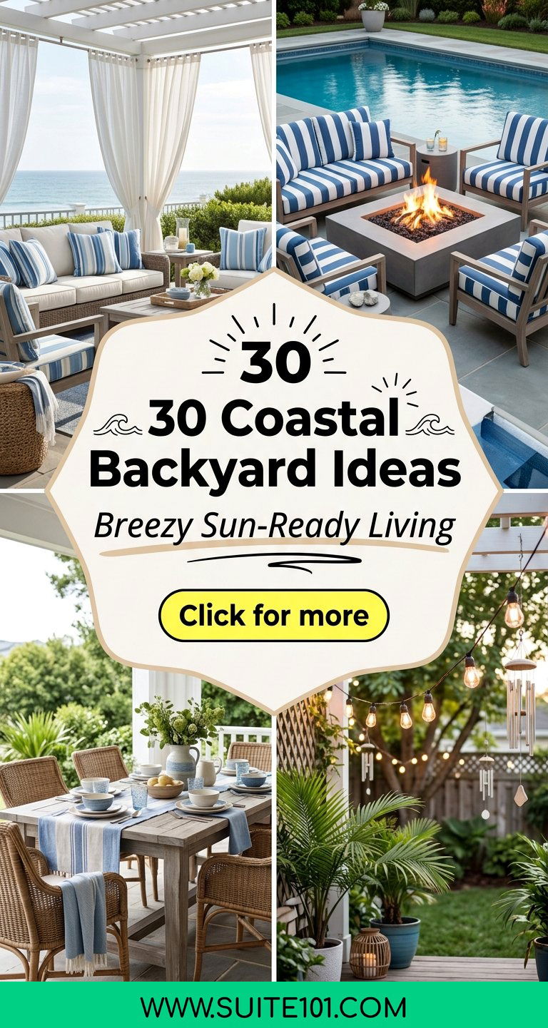30 Coastal Backyard Ideas for Breezy Sun-Ready Outdoor Living - 30 Coastal Backyard Ideas for Breezy, Sun-Ready Outdoor Living