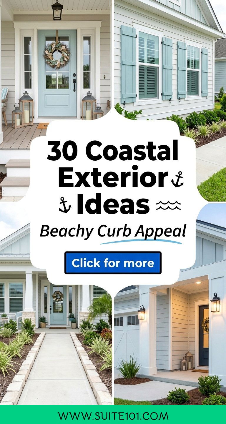 30 Coastal Exterior Ideas to Upgrade Homes Beachy Curb Appeal - 30 Coastal Exterior Ideas to Upgrade Home's Beachy Curb Appeal