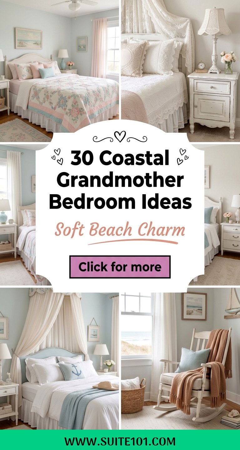 30 Coastal Grandmother Bedroom Ideas for Soft Beach Charm - 30 Coastal Grandmother Bedroom Ideas for Soft Beach Charm