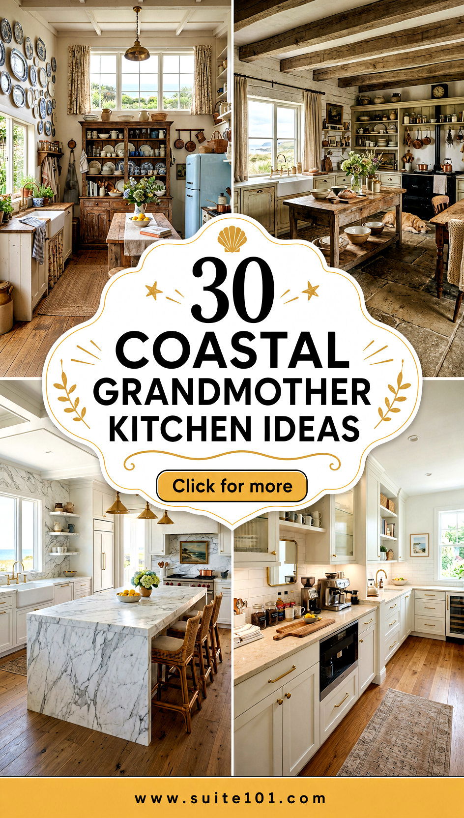 30 Coastal Grandmother Kitchen Ideas for Warm Beach Flavor - 30 Coastal Grandmother Kitchen Ideas for Warm Beach Flavor