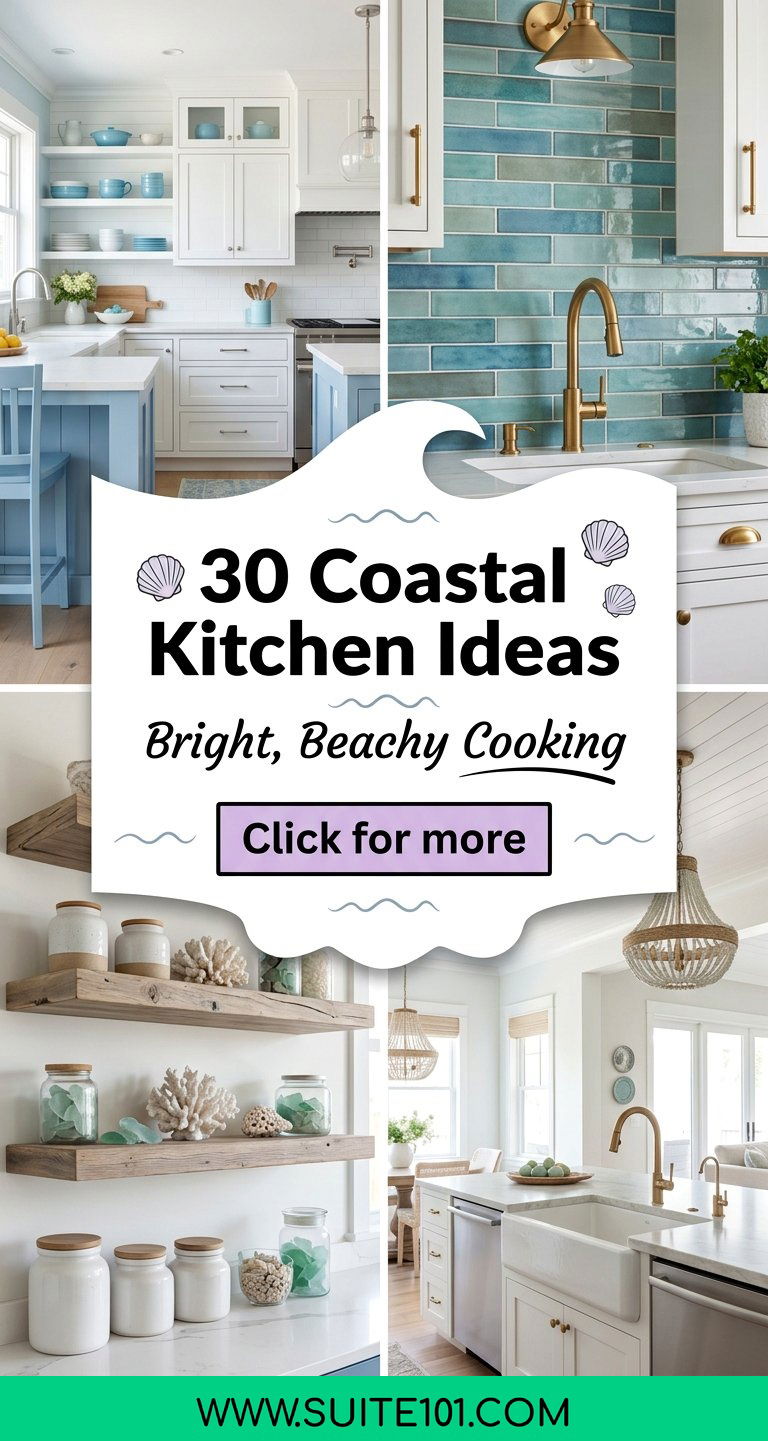 30 Coastal Kitchen Ideas for Bright Beachy Cooking Spaces - 30 Coastal Kitchen Ideas for Bright, Beachy Cooking Spaces