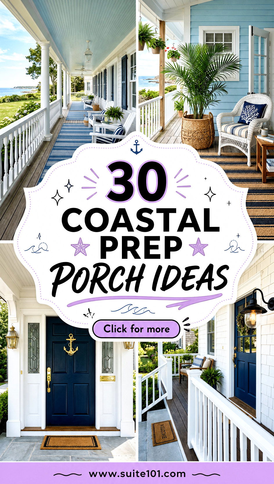 30 Coastal Prep Porch Ideas for a Fresh Polished Welcome Home - 30 Coastal Prep Porch Ideas for a Fresh, Polished Welcome Home