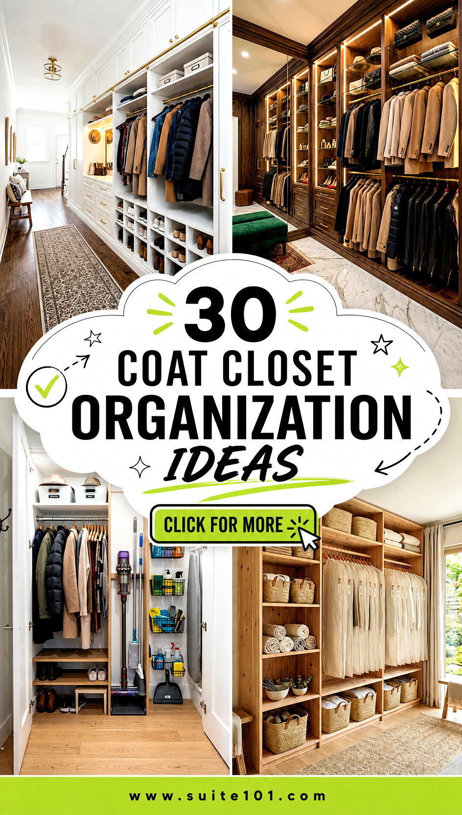 30 Coat Closet Organization Ideas For a Neat Clutter-Free Entry - 30 Coat Closet Organization Ideas For a Neat, Clutter-Free Entry