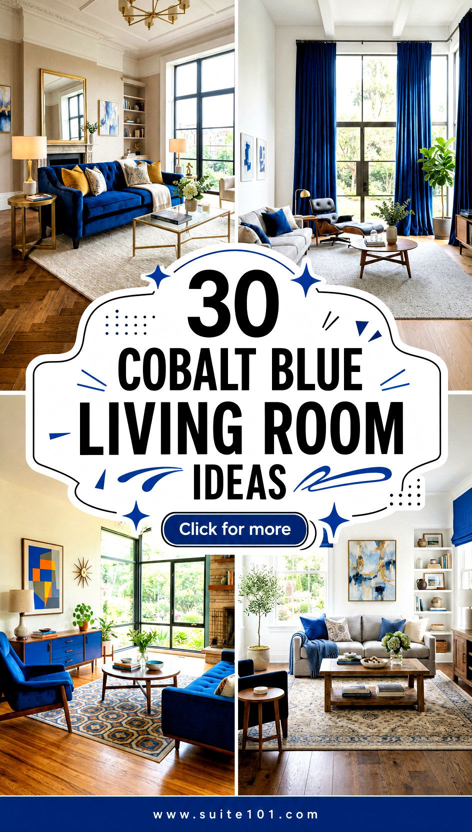 30 Cobalt Blue Living Room Ideas to Refresh Your Space Today - 30 Cobalt Blue Living Room Ideas to Refresh Your Space Today