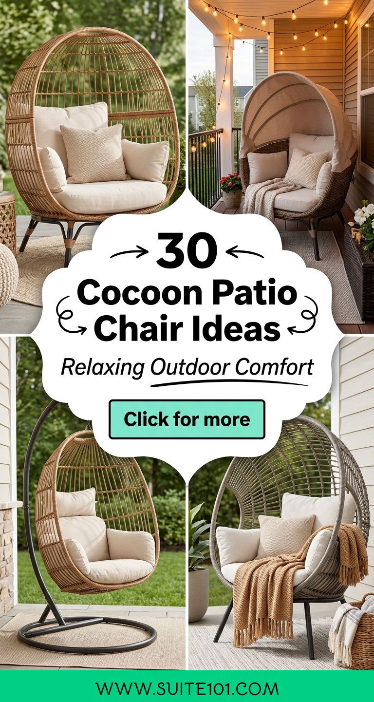 30 Cocoon Patio Chair Ideas for Relaxing Outdoor Comfort - 30 Cocoon Patio Chair Ideas for Relaxing Outdoor Comfort