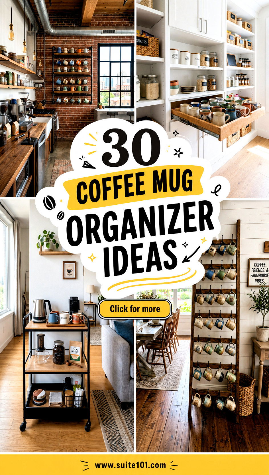 30 Coffee Mug Organizer Ideas To Tidy Up Counter and Cabinets - 30 Coffee Mug Organizer Ideas To Tidy Up Counter and Cabinets