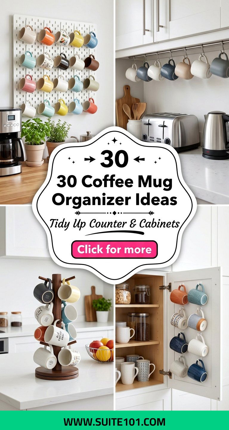 30 Coffee Mug Organizer Ideas To Tidy Up Counter and Cabinets - 30 Coffee Mug Organizer Ideas To Tidy Up Counter and Cabinets