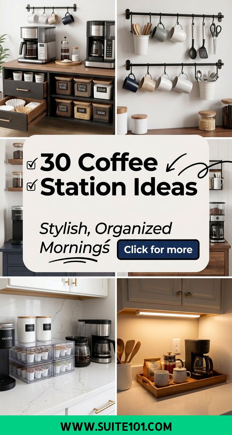 30 Coffee Station Ideas For a Stylish Organized Morning Routine - 30 Coffee Station Ideas For a Stylish, Organized Morning Routine