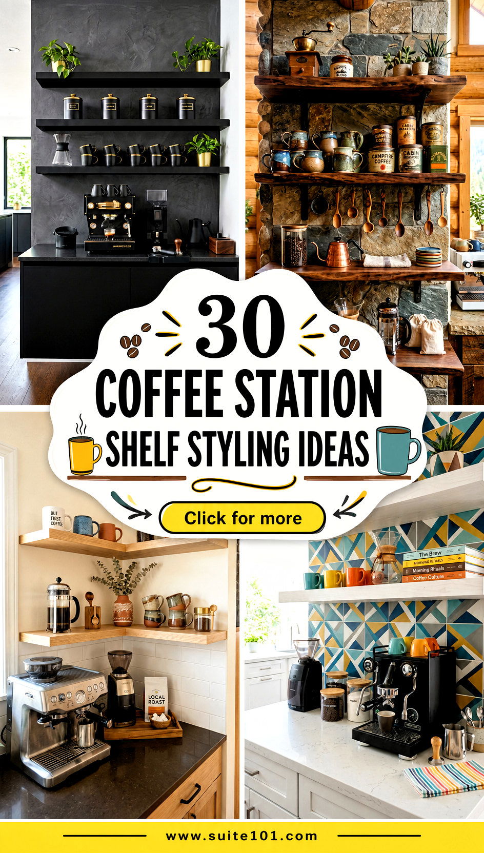 30 Coffee Station Shelf Styling Ideas for Perfect Brew Bar - 30 Coffee Station Shelf Styling Ideas for Perfect Brew Bar