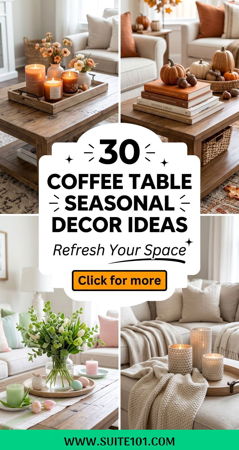 30 Coffee Table Seasonal Decor Ideas to Refresh Your Space - 30 Coffee Table Seasonal Decor Ideas to Refresh Your Space