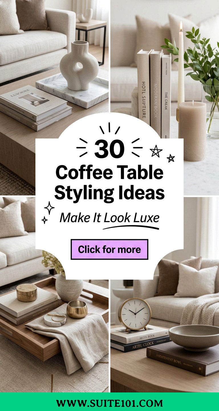 30 Coffee Table Styling Ideas That Make Living Rooms Look Luxe - 30 Coffee Table Styling Ideas That Make Living Rooms Look Luxe