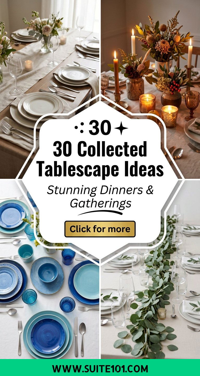 30 Collected Tablescape Ideas for Stunning Dinners and Gatherings - 30 Collected Tablescape Ideas for Stunning Dinners & Gatherings