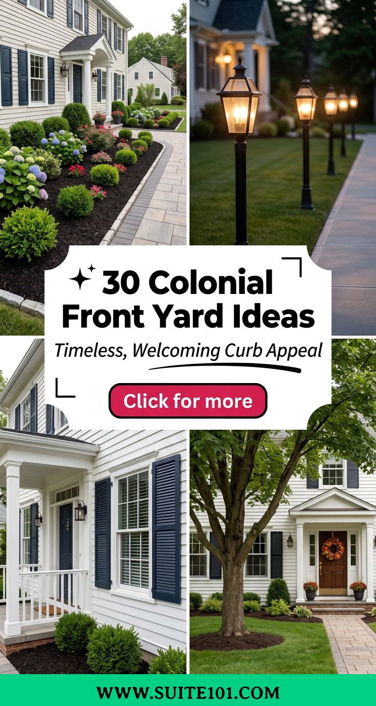 30 Colonial Front Yard Ideas for Timeless Welcoming Curb Appeal - 30 Colonial Front Yard Ideas for Timeless, Welcoming Curb Appeal