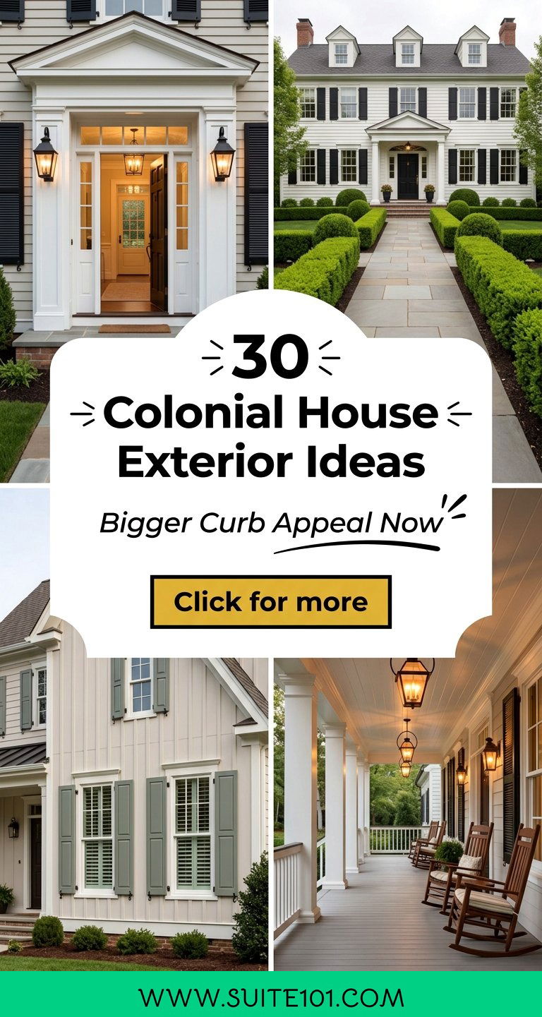 30 Colonial House Exterior Ideas for Bigger Curb Appeal Now - 30 Colonial House Exterior Ideas for Bigger Curb Appeal Now