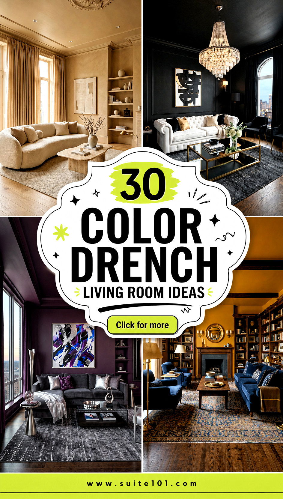 30 Color Drench Living Room Ideas for Bold Beautiful Walls - 30 Color Drench Living Room Ideas for Bold, Beautiful Walls