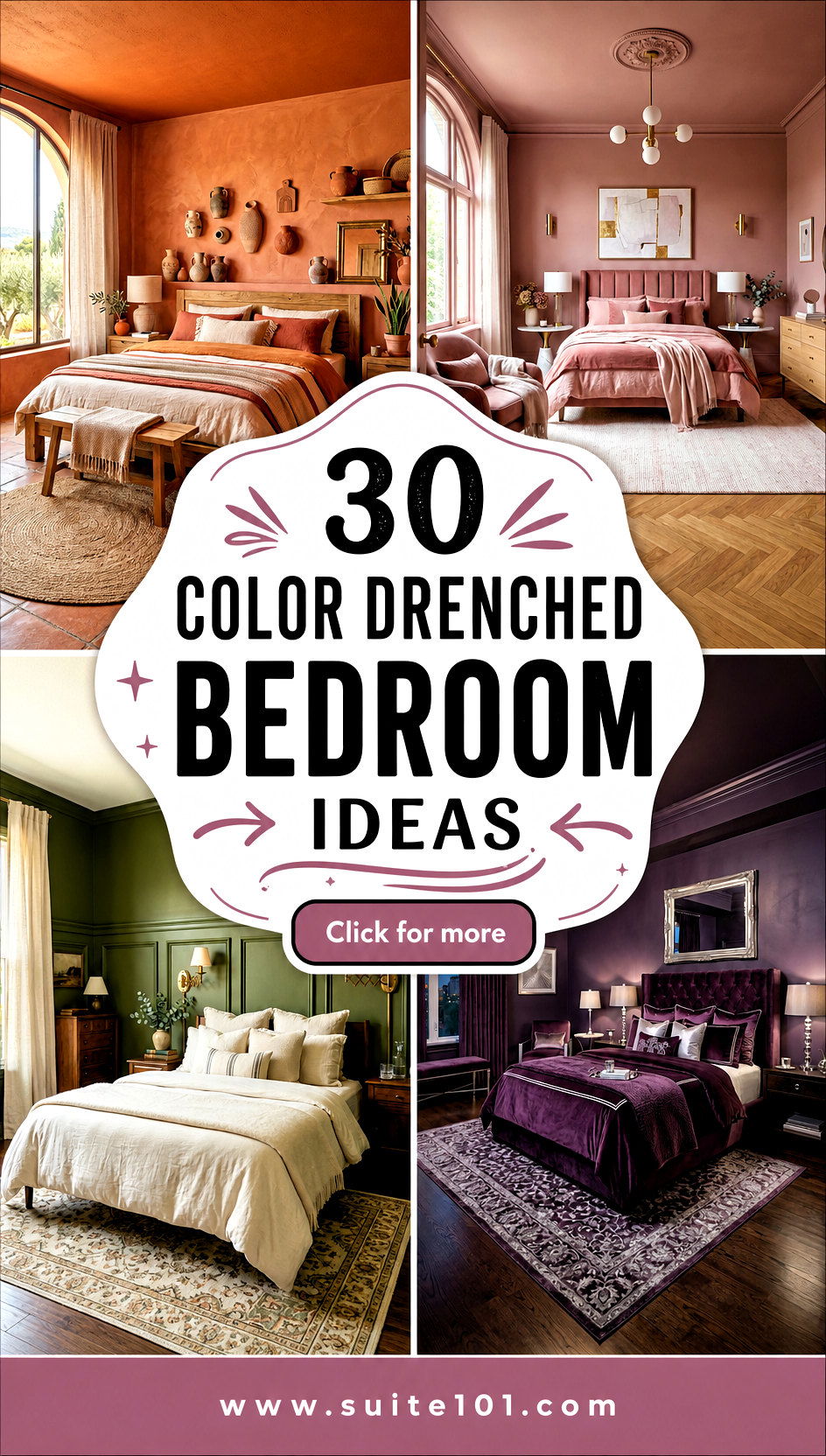 30 Color Drenched Bedroom Ideas for a Cozy Colorful Retreat - 30 Color Drenched Bedroom Ideas for a Cozy, Colorful Retreat