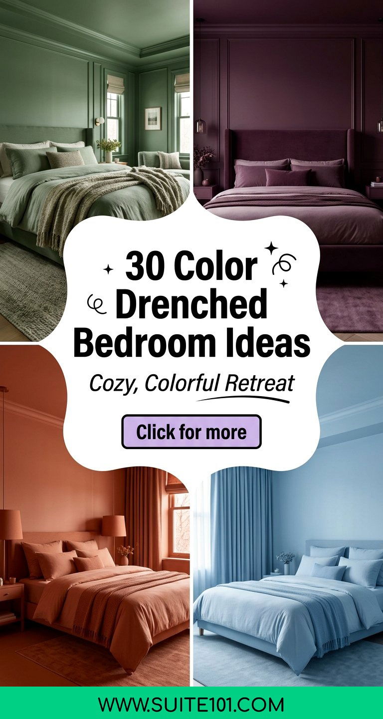 30 Color Drenched Bedroom Ideas for a Cozy Colorful Retreat - 30 Color Drenched Bedroom Ideas for a Cozy, Colorful Retreat