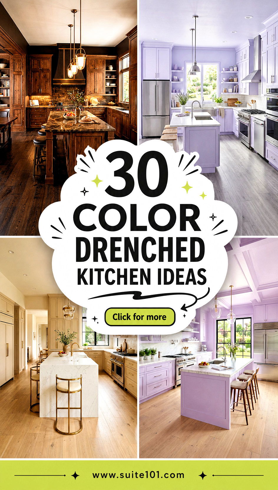 30 Color Drenched Kitchen Ideas for Bold Cabinets and Walls - 30 Color Drenched Kitchen Ideas for Bold Cabinets and Walls