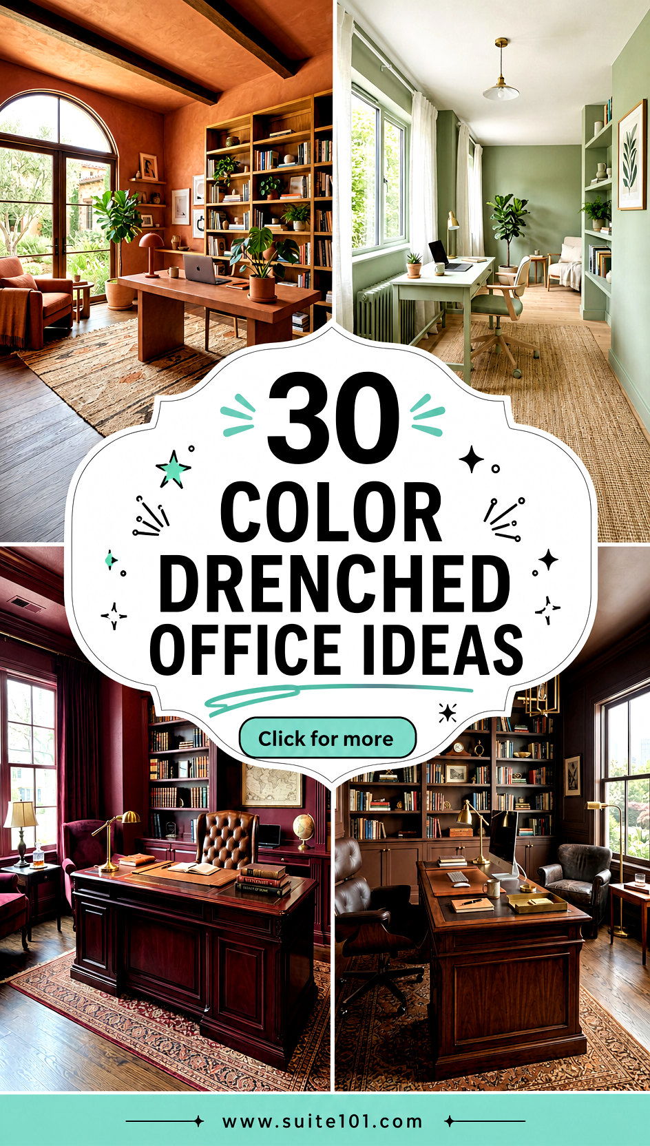 30 Color Drenched Office Ideas to Boost Focus and Style - 30 Color Drenched Office Ideas to Boost Focus and Style