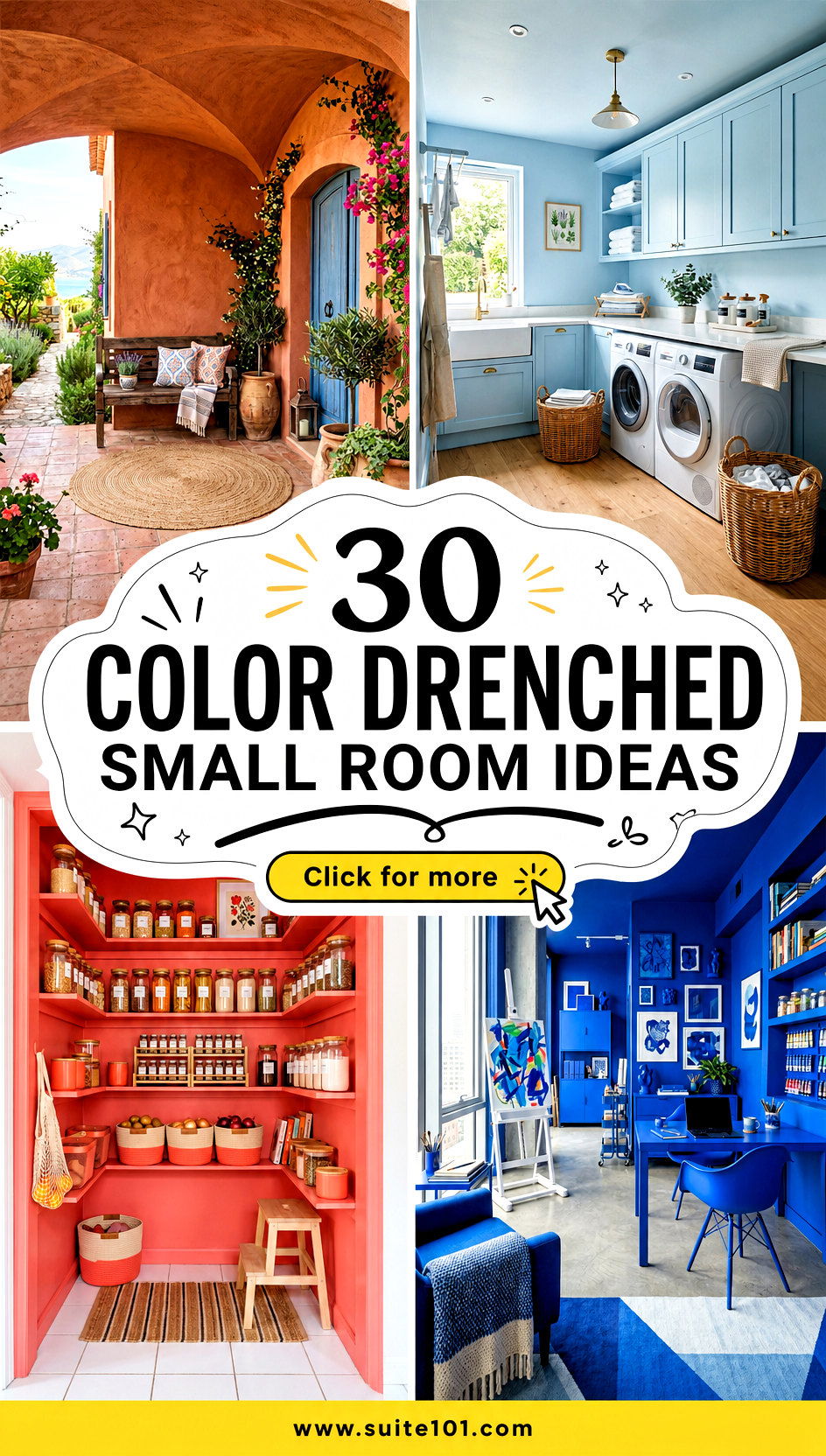30 Color Drenched Small Room Ideas That Make Spaces Feel Bigger - 30 Color Drenched Small Room Ideas That Make Spaces Feel Bigger