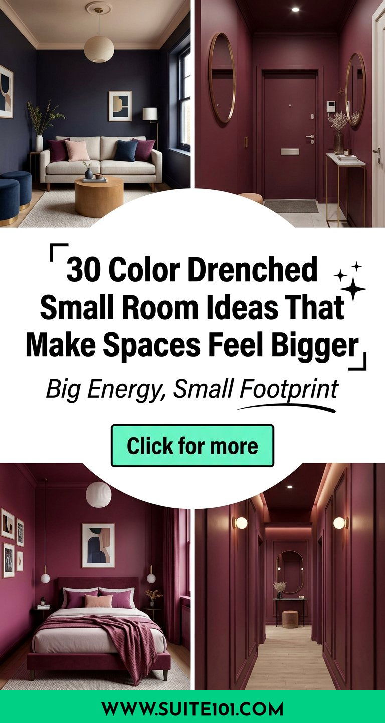 30 Color Drenched Small Room Ideas That Make Spaces Feel Bigger - 30 Color Drenched Small Room Ideas That Make Spaces Feel Bigger