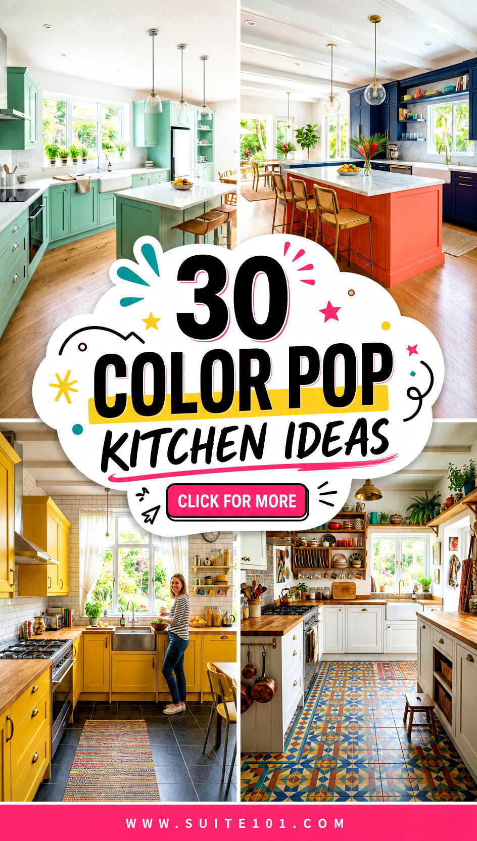 30 Color Pop Kitchen Ideas To Make Space Feel Bold and Bright - 30 Color Pop Kitchen Ideas To Make Space Feel Bold and Bright