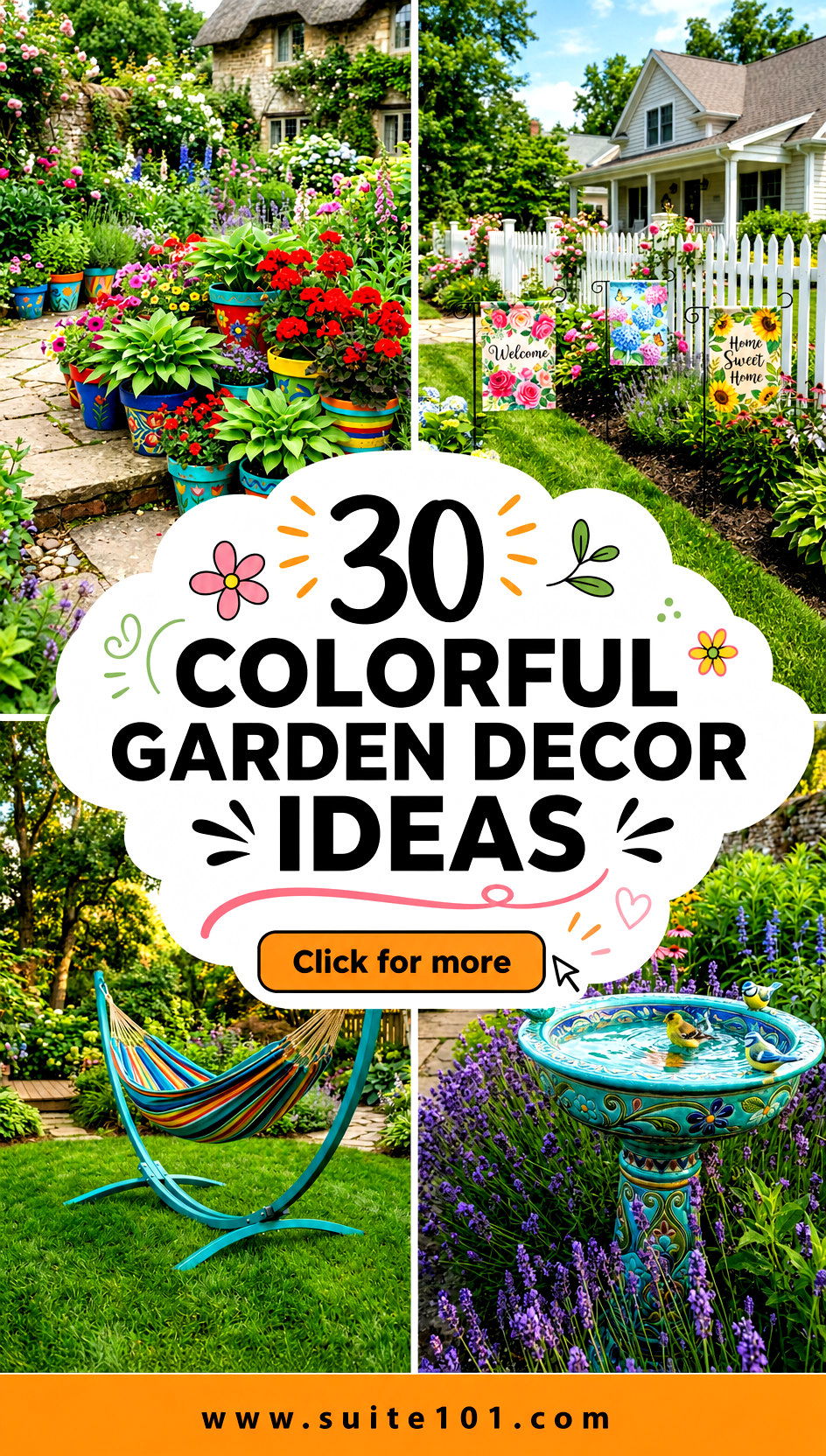 30 Colorful Garden Decor Ideas to Brighten Every Corner - 30 Colorful Garden Decor Ideas to Brighten Every Corner