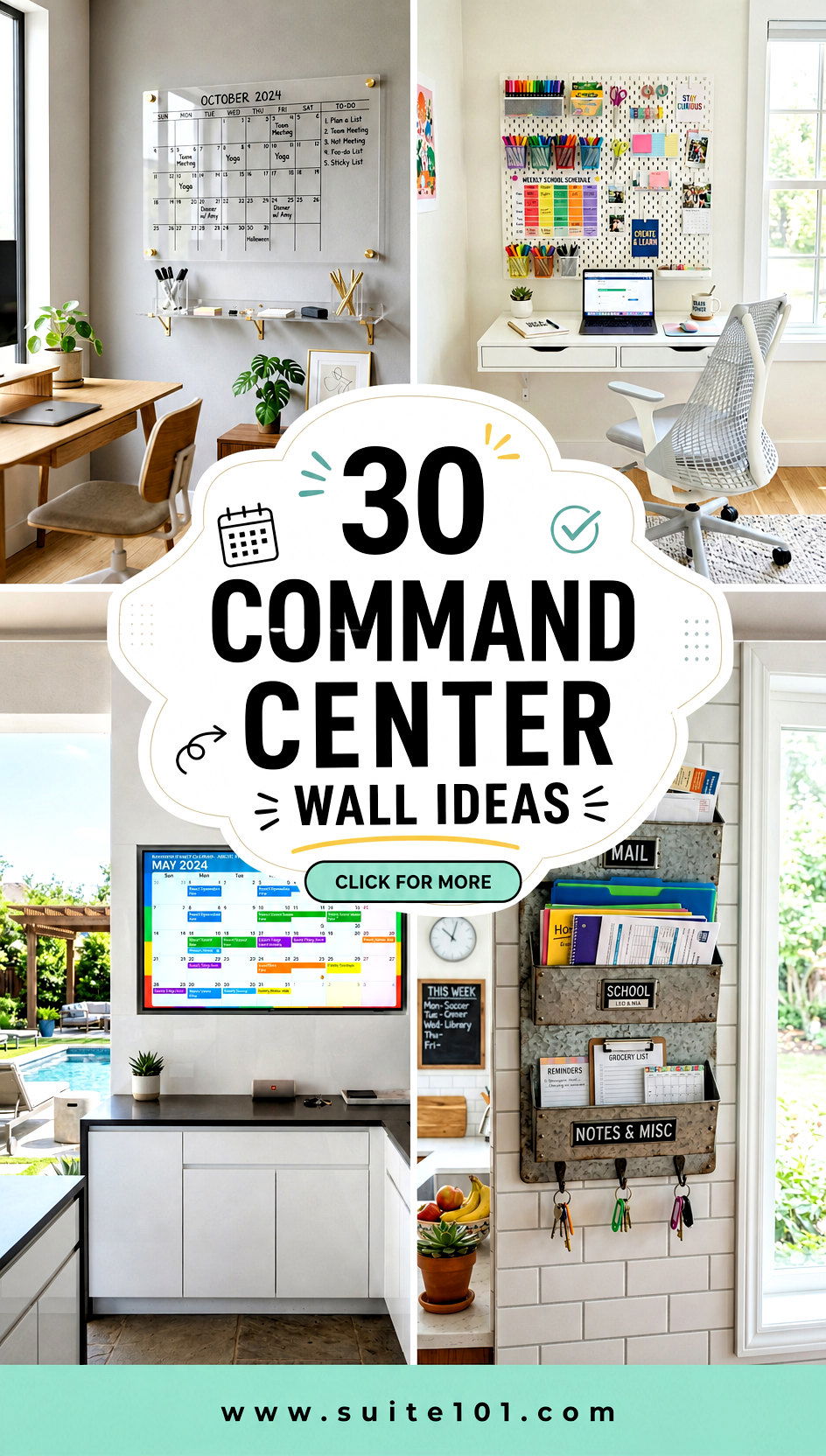 30 Command Center Wall Ideas to Keep Your Home Running Smoothly - 30 Command Center Wall Ideas to Keep Your Home Running Smoothly