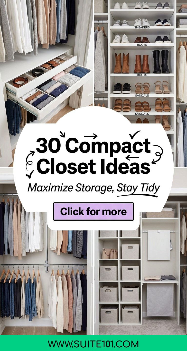 30 Compact Closet Ideas to Maximize Storage and Stay Tidy - 30 Compact Closet Ideas to Maximize Storage and Stay Tidy