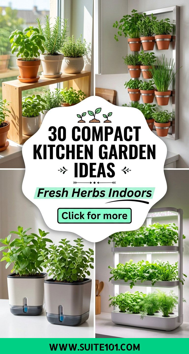 30 Compact Kitchen Garden Ideas for Fresh Herbs Indoors - 30 Compact Kitchen Garden Ideas for Fresh Herbs Indoors