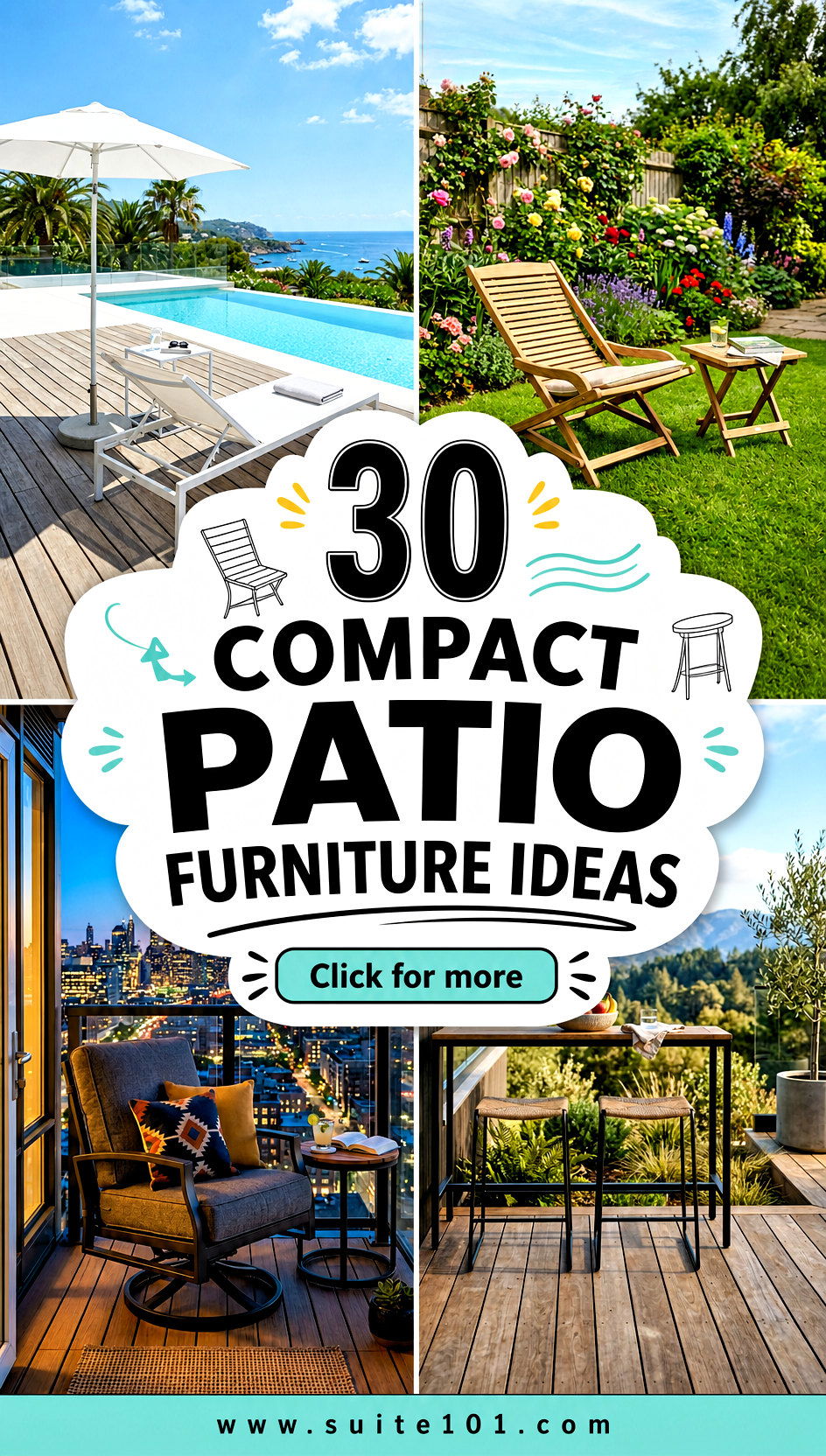 30 Compact Patio Furniture Ideas to Maximize Space Outside - 30 Compact Patio Furniture Ideas to Maximize Space Outside